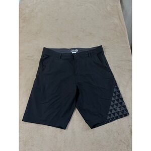 Dahui Hybrid Collection Board Shorts Mens Size 34 Black Geometric Walk EUC
